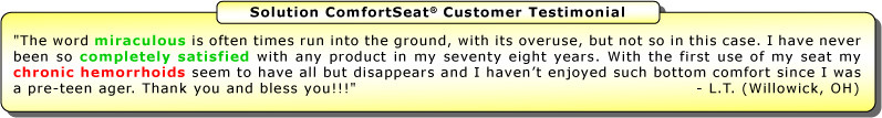 Solution ComfortSeat Customer Testimonial